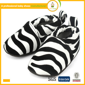 2015 best sell zebra print fashion cotton baby dress shoes